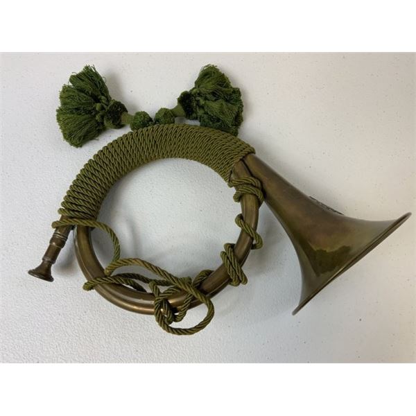 ANTIQUE SWISS BRASS STAGECOACH BUGLE POST LINE 1831