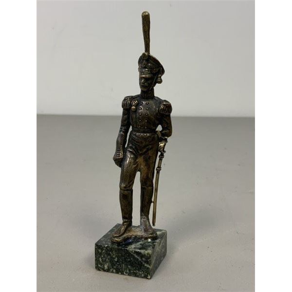 IMPERIAL RUSSIAN OFFICER WAR OF 1812 BRONZE ON STONE BASE