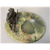 Image 7 : ANTIQUE IMPERIAL RUSSIAN STONE BASE BRONZE HUNTER ASHTRAY