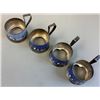Image 2 : USSR VINTAGE RUSSIAN TRADITIONAL TEA GLASS ENAMELED HOLDERS
