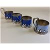 Image 8 : USSR VINTAGE RUSSIAN TRADITIONAL TEA GLASS ENAMELED HOLDERS