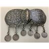 Image 8 : IMPERIAL RUSSIAN CAUCASIAN MADE SILVER NIELLO BUCKLE WITH SILVER COINS