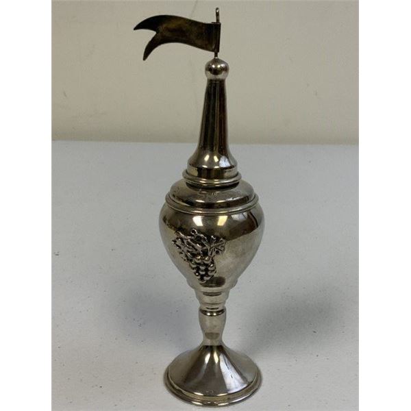 JUDAICA JEWISH STERLING SILVER SPICE TOWER - ENGRAVED