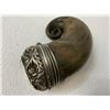 Image 2 : ANTIQUE EARLY 1800S CARVED SCOTTISH HORN POWDER SNUFF SILVER REPOSE WORK