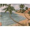 Image 3 : PALM BEACH GARDENS LARGE WALL HANGING TAPESTRY WITH METAL ROD