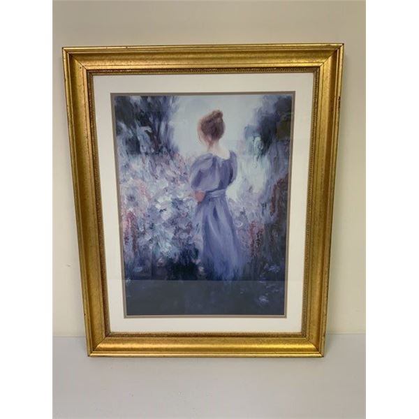 WOMAN OF FLOWERS BY UNKNOWN ARTIST FRAMED ART PRINT