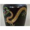 Image 4 : ANTIQUE CHINESE ENAMELED BRASS CLOISONNE VASE