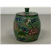 Image 2 : ANTIQUE CHINESE ENAMELED BRASS CLOISONNE JAR