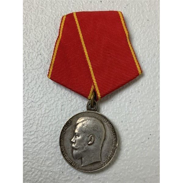 IMPERIAL RUSSIA NICHOLAS II SILVER MEDAL FOR ZEAL