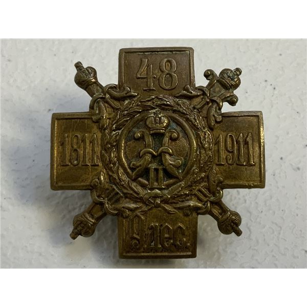 IMPERIAL RUSSIA ODESSA 48th INFANTRY REGIMENT  BADGE