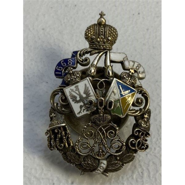 IMPERIAL RUSSIA GLUKHOV 6th DRAGOON EMPRESS CATRINE THE SECOND REGIMENT  BADGE