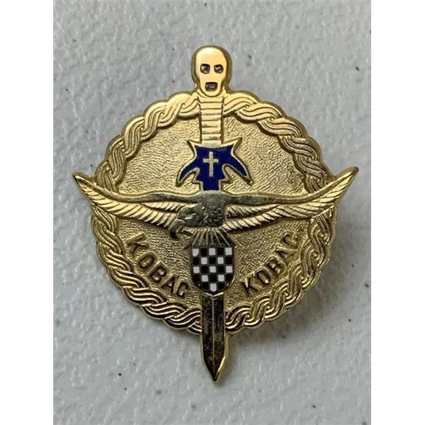 CROATIA BALKAN WAR ERA KOBAC BADGE CROATIAN MILITARY