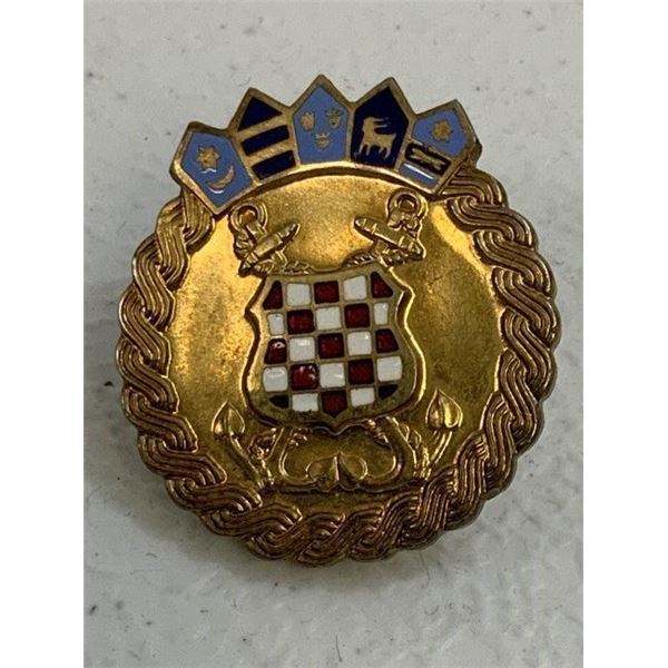 CROATIA CROATIAN NAVY ENAMELED BADGE