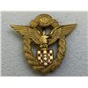 Image 1 : WWII CROATIA CROATIAN PILOT BADGE GOLD 1st MODEL BRACA KNAUS ZAGREB