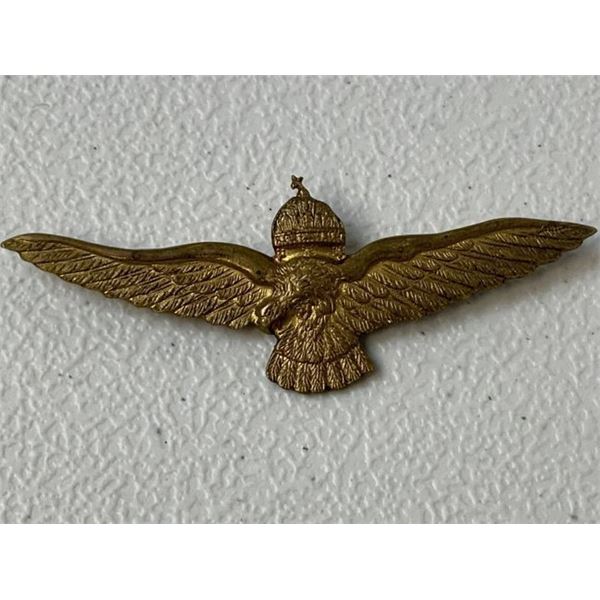 KINGDOM OF HUNGARY HUNGARIAN PILOT WINGS BADGE GOLD OFFICERâ€™S 1930â€™s