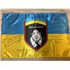 Image 2 : UKRAINE WAR UKRAINIAN ARMY ZAKARPATTIA BATTALION FLAG SIGNED WITH WAR PATRIOTIC SLOGANS