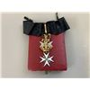 Image 2 : ANTIQUE MALTISE CROSS ORDER OF ST. JOHN - COMMANDER GRADE NECK RIBBON