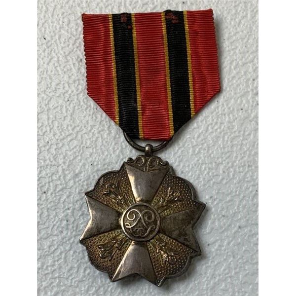 BELGIUM KINGDOM SILVER CIVIL CROSS MERIT MEDAL