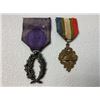Image 1 : ANTIQUE FRENCH REPUBLIC MEDALS LOT OF 2