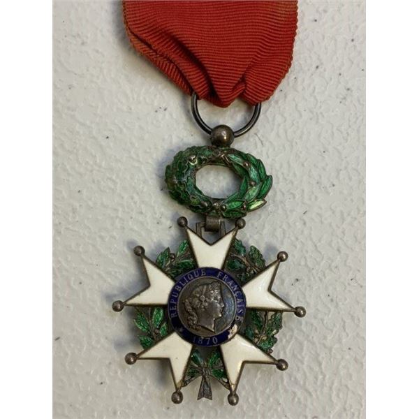 ANTIQUE FRENCH REPUBLIC LEGION OF HONOR 1870 MEDAL