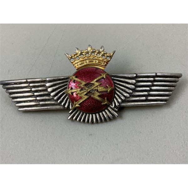 WWII SPAIN AIR FORCE RADIO OPERATOR WINGS BADGE