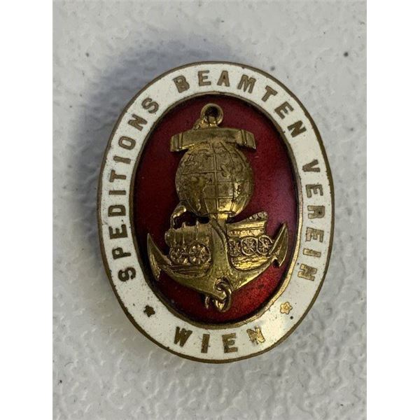 ANTIQUE AUSTRIA SEA TRANSPORT ASSOCIATION ENAMEL LAPEL BADGE