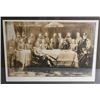 Image 6 : LARGE WWI IMPERIAL GERMAN PERIOD FRAMED PICTURE OF KAISER AND HIGH COMMAND OFFICERS