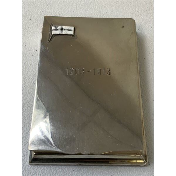 1903-1913 IMPERIAL GERMAN NOTEBOOK WITH SILVER CASE COVER