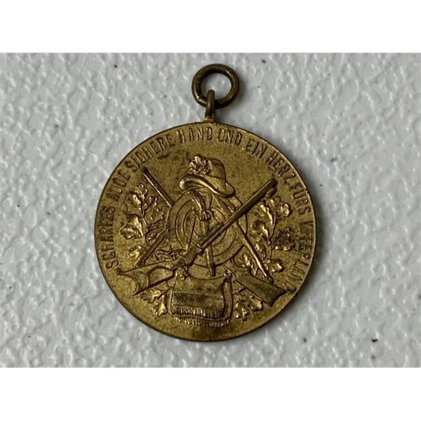 ANTIQUE GERMAN SHOOTING COMPETITION 1st PLACE MEDAL 1923 ENGRAVED