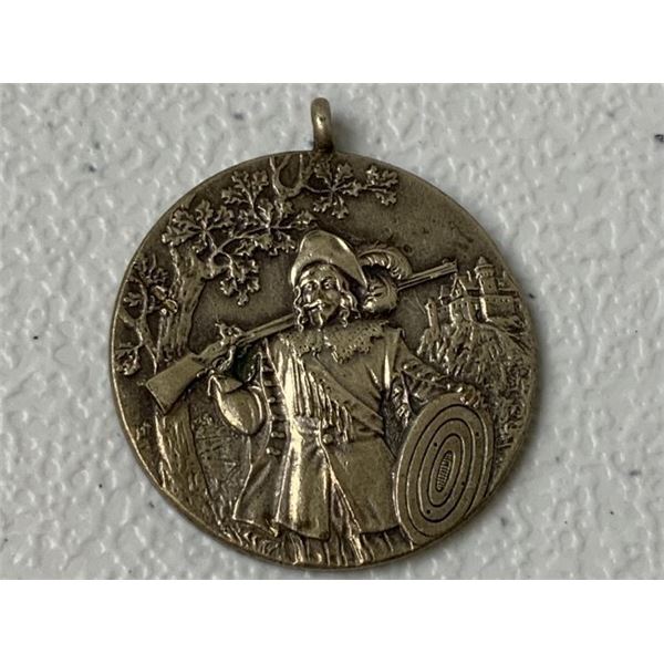 ANTIQUE GERMAN SHOOTING COMPETITION 2nd PLACE MEDAL 1931