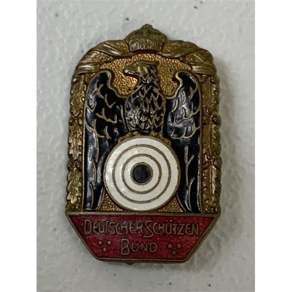 ANTIQUE GERMAN SHOOTING CLUB ENAMEL BADGE