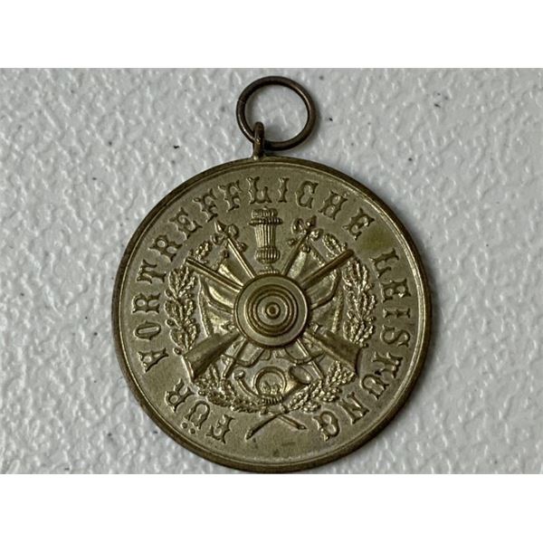ANTIQUE GERMAN SHOOTING PERFORMANCE MEDAL 1928