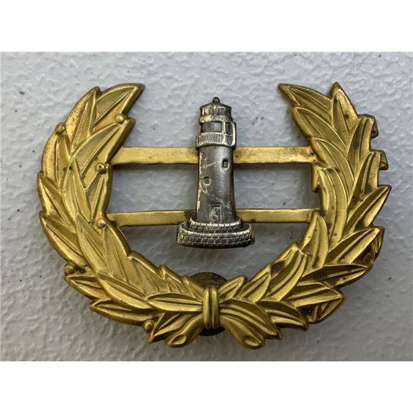 GERMANY NAVY GERMAN MARINE  LIGHTHOUSE SERVICE CAP INSIGNIA