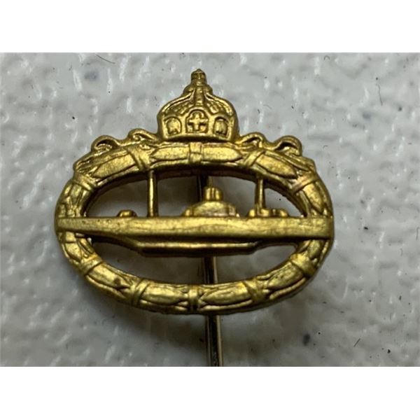 IMPERIAL GERMAN NAVY U-BOAT BADGE WWI STICKPIN