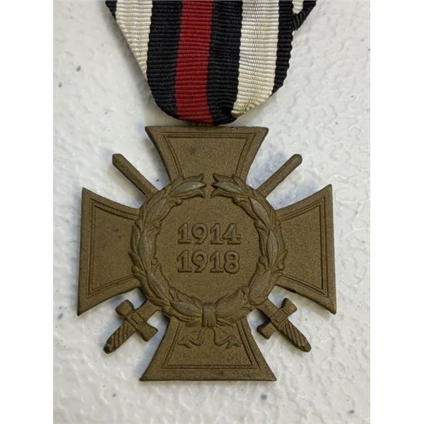 GERMANY 1914/18 HONOR CROSS OF THE WAR "HINDENBURG CROSS" WITH SWORDS