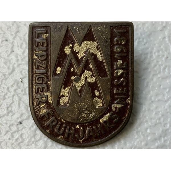 GERMANY 1931 CITY OF LEIPZIG SPRING FAIR FESTIVAL BADGE
