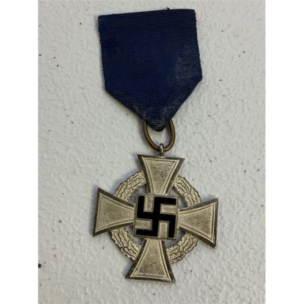 NAZI GERMANY 25 YEAR FAITHFUL SERVICE CROSS