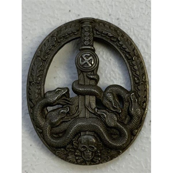 WWII GERMAN ANTI PARTISAN BADGE IN SILVER