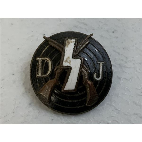 GERMANY THIRD REICH DJ SHOOTING BADGE IN SILVER DEUTSCHES JUNGVOLK