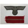 Image 1 : WWII GERMAN LATE WAR BREST EAGLE PATCH AND RUSSIAN FRONT MEDAL RIBBON