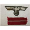Image 2 : WWII GERMAN LATE WAR BREST EAGLE PATCH AND RUSSIAN FRONT MEDAL RIBBON