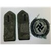 Image 2 : WWII GERMAN AUXILIARY & SECURITY POLICE SCHUMA INSIGNIAS SHOULDER BOARDS AND PATCH