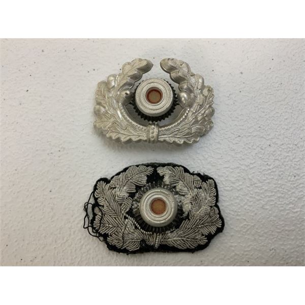 GERMANY THIRD REICH ARMY OFFICER CAP WREATH AND COCKADES INSIGNIAS