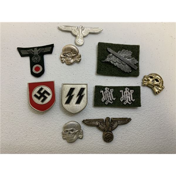 NAZI GERMANY THIRD REICH INSIGNIA REENACTORS LOT