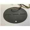 Image 3 : WWII GERMAN ARMY SOLDIER'S ZINK DOG TAG WITH NECK STRAP