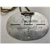 Image 1 : WWII GERMAN ARMY SOLDIER'S ALUMINUM DOG TAG WITH STRAP