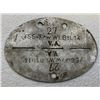 Image 1 : WWII GERMAN SS FREIWILLIGEN DIVISION 14 BATTALION ALUMINUM ID DOG TAG