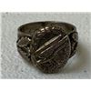 Image 1 : WWII GERMAN LUFTWAFFE PARATROOPER SILVER RING WITH OAK LEAVES