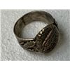 Image 4 : WWII GERMAN LUFTWAFFE PARATROOPER SILVER RING WITH OAK LEAVES