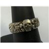 Image 2 : WWII GERMAN SILVER SS SCULL RING DEAT'S HEAD SS